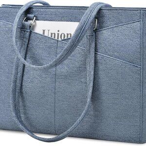 Laptop Bag for Women, 15.6 inch Leather Laptop Tote Work Teacher Bags Computer S